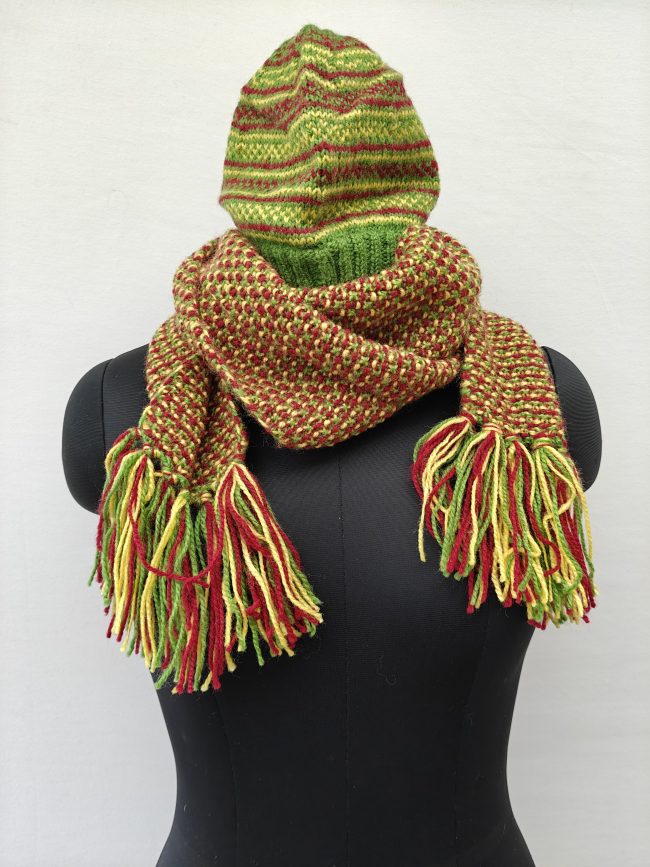 Hand-knitted Cap with Muffler - Image 16