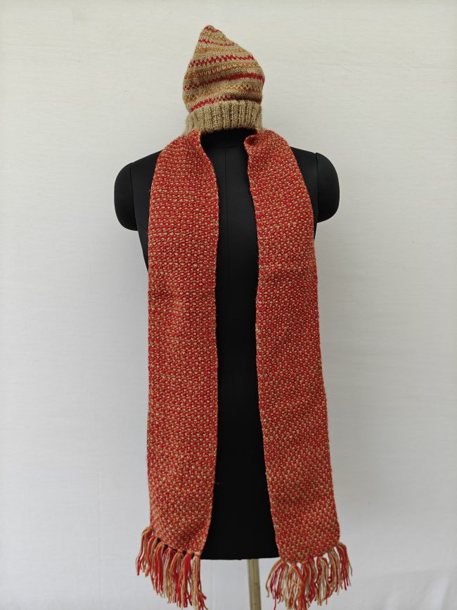 Hand-knitted Cap with Muffler - Image 11